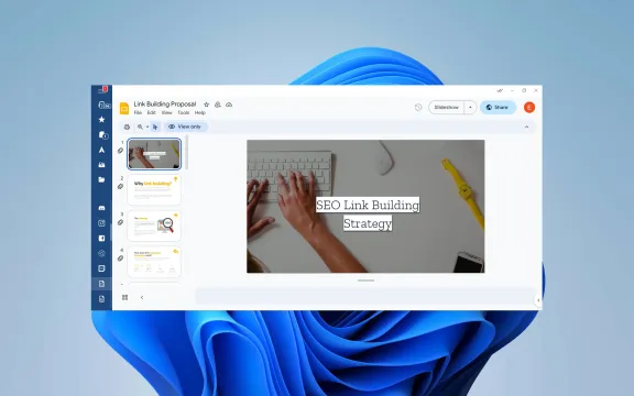 Google Slides Desktop app on windows