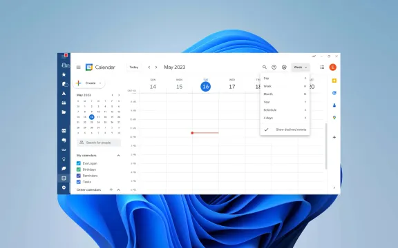 Google Calendar Desktop app overview