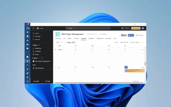 Asana Desktop app screenshot