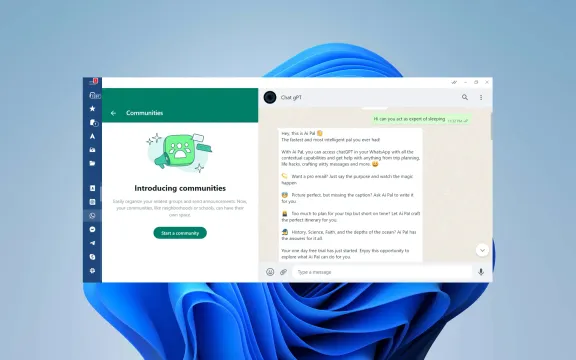 Whatsapp Desktop app screenshot
