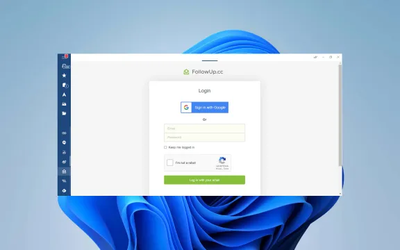 FollowUp Desktop app screenshot