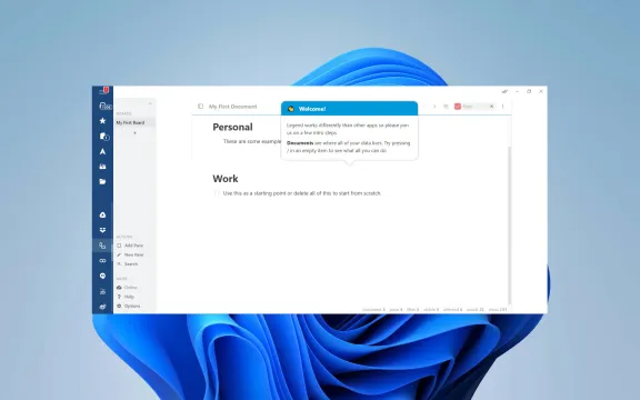 Legend Desktop app