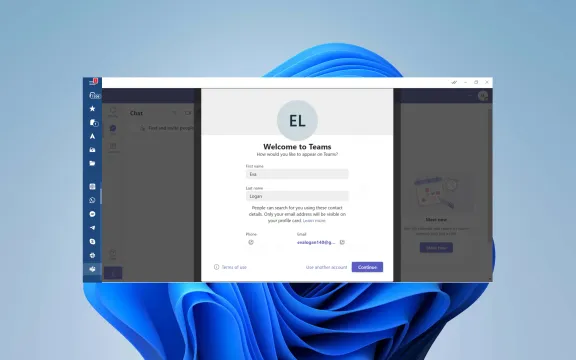 Microsoft Teams Desktop app on windows