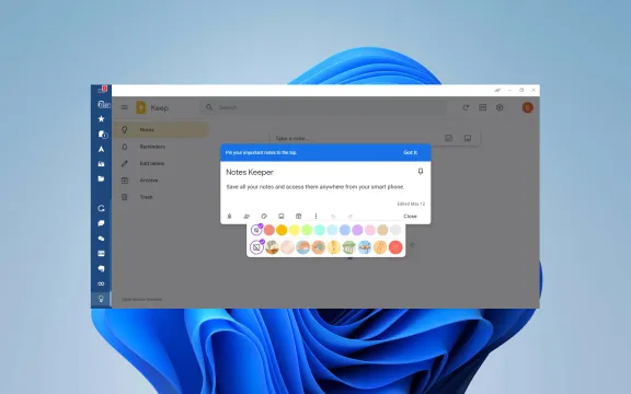 Google Keep Desktop app