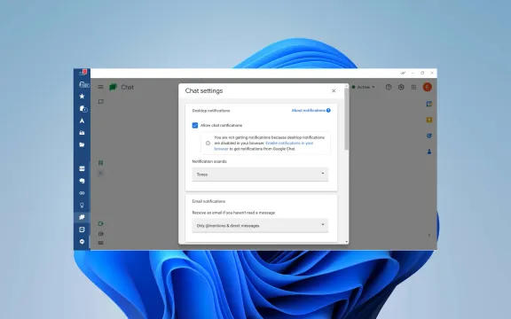 Google Chat Desktop app screenshot