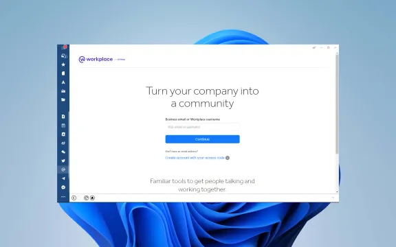Workplace from Facebook Desktop app screenshot
